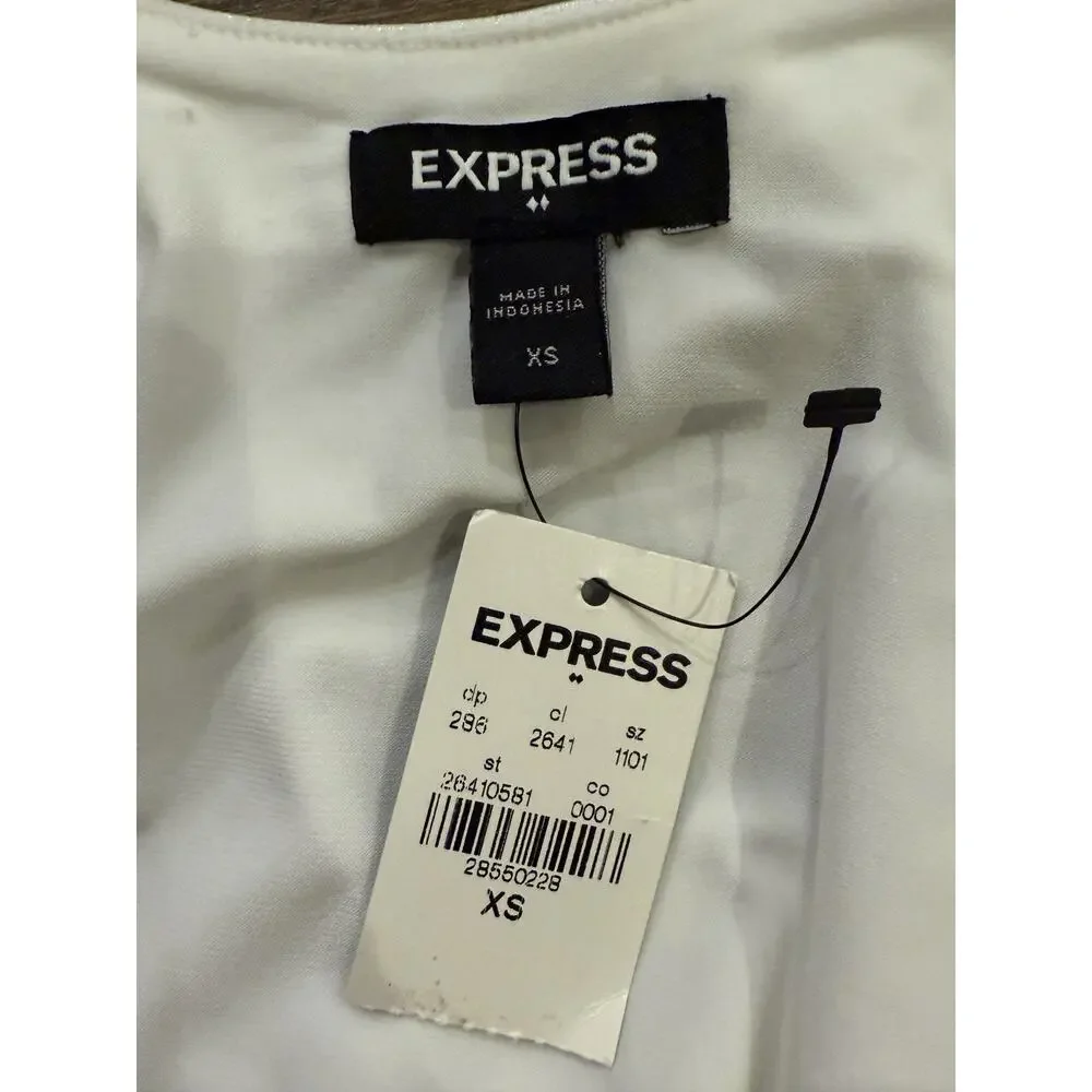 Express Womens White Stretched Cami Tank Top Size XS NWT NEW - Picture 5 of 8